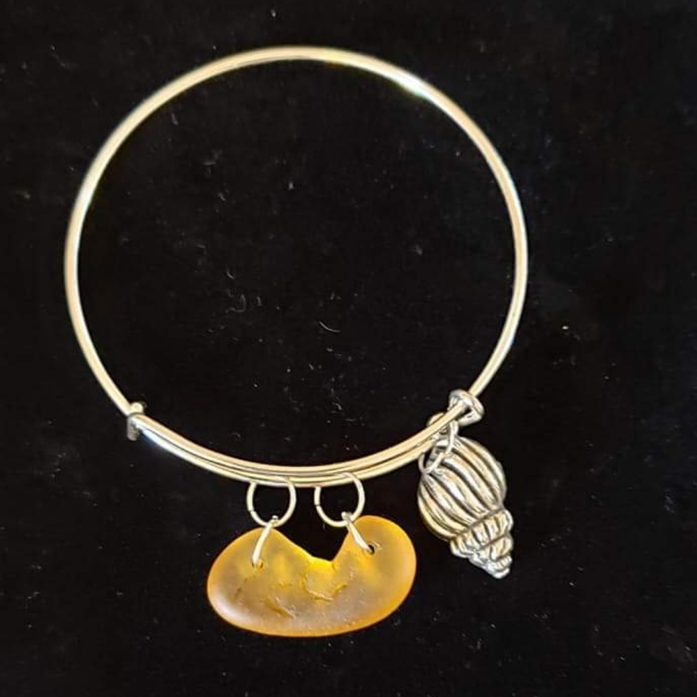 Puerto Rican Seaglass bangle braclet